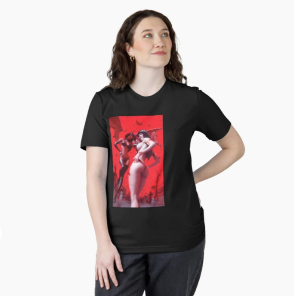 Vampirella Vs Purgatori Movie Fantasy BlackLight Poster Photo Shirt
